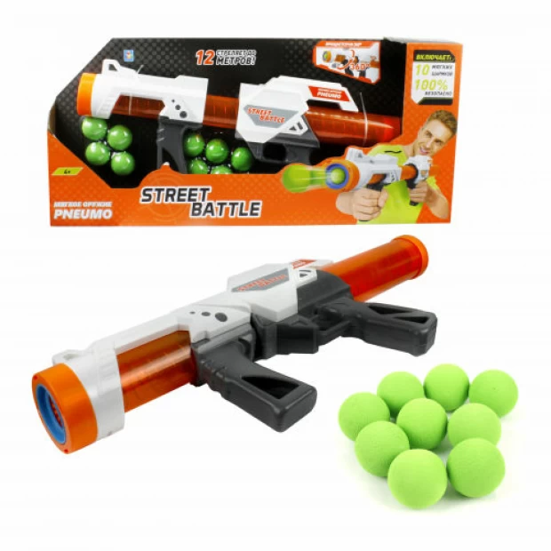 1toy Street Battle игр оружие с мягкими шариками (в компл. 10 шар. 3,4 см), короб.
1toy Street Battle игр оружие с мягкими шариками (в компл. 10 шар. 3,4 см), короб.