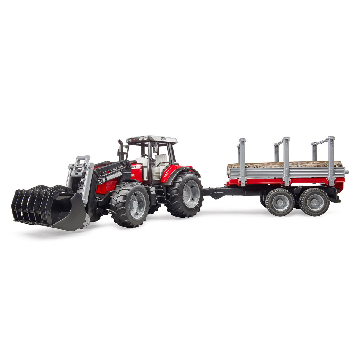 Bruder Трактор c манипулятором и прицепом Massey Ferguson, 02-046 
Bruder Трактор c манипулятором и прицепом Massey Ferguson, 02-046