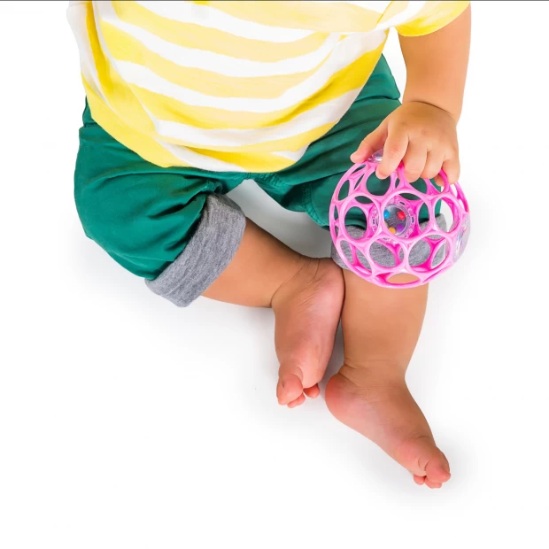 фото Развивающая игрушка погремушка для новорожденных мяч oball bright starts