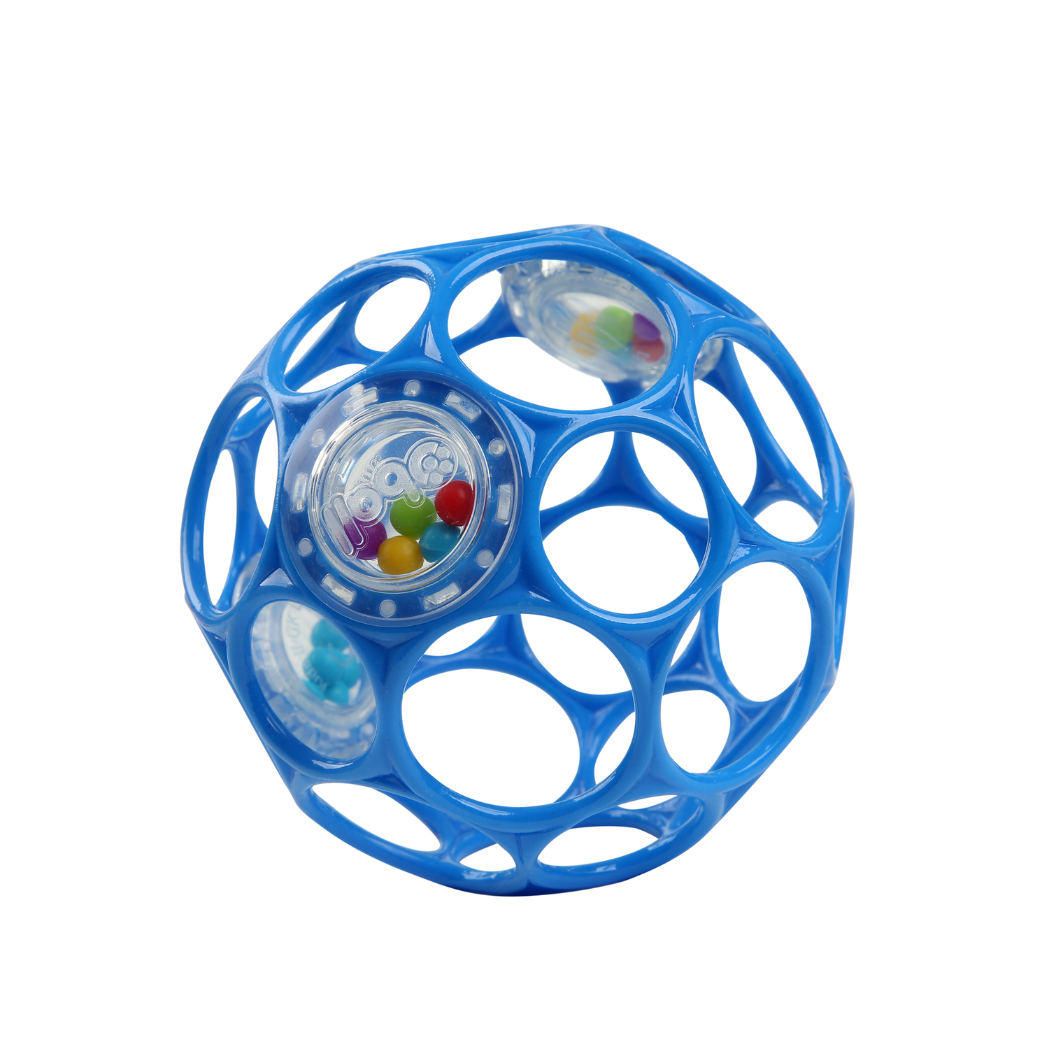 фото Bright starts развивающая игрушка: мяч oball с погремушкой (синий)