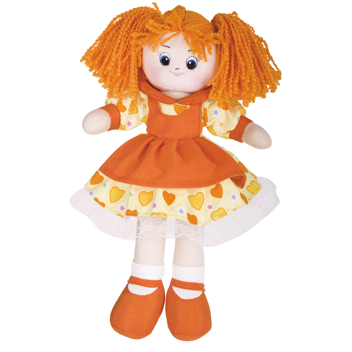 фото Мягкая кукла gulliver апельсинка в платье с сердечками, 40 см gulliver мягкая игрушка