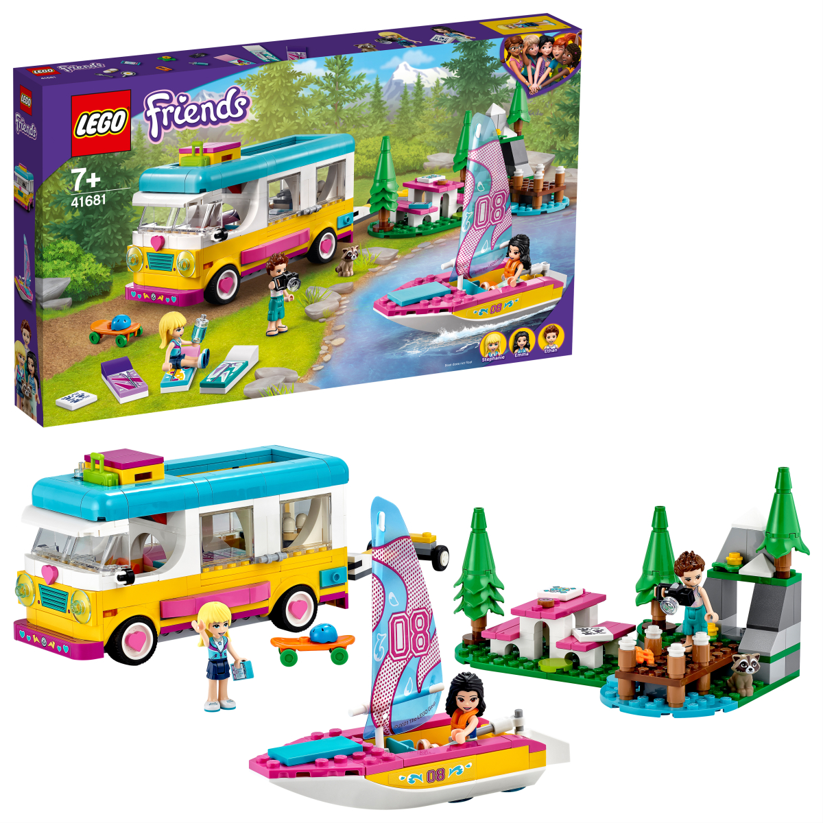 фото Lego friends конструктор &quot;лесной дом на колесах и парусная лодка&quot;