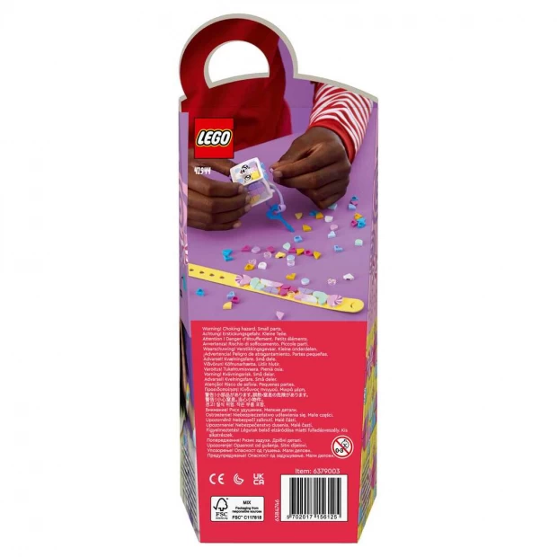 фото Lego dots конструктор браслет и бирка для сумки карамельная киса