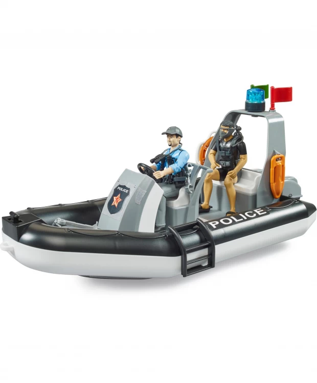 фото Лодка полицейская с аксессуарами bruder