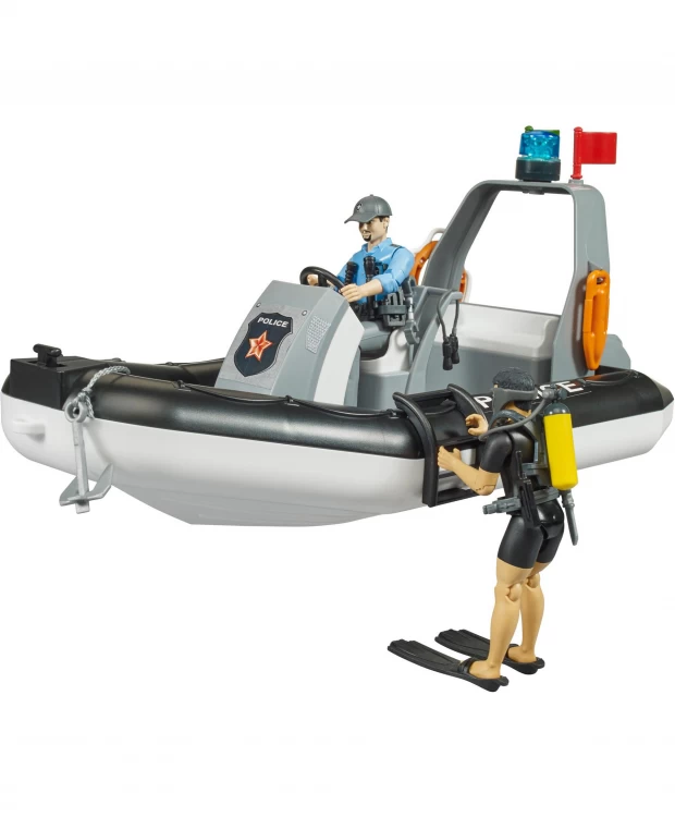 фото Лодка полицейская с аксессуарами bruder