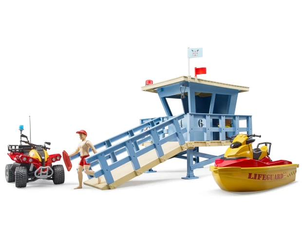 фото Игровой набор спасательная станция с водным мотоциклом bruder