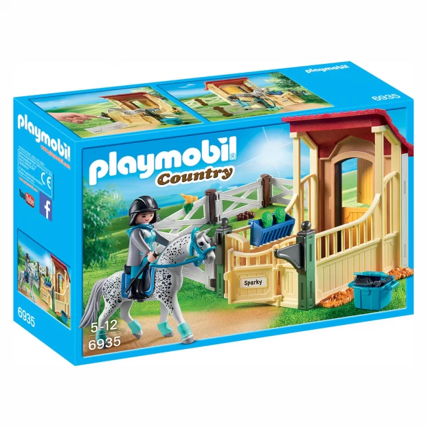 фото Playmobil конструктор конюшня со скакунами аппалузской породы