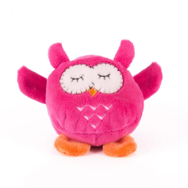 фото Button blue мягкая игрушка мячик - розовая сова