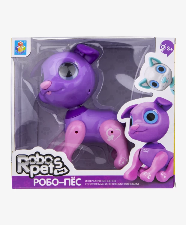 Интерактивная игрушка 1TOY Робо-пес фиолетовый