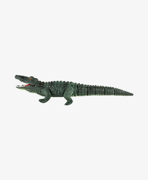 Игрушка 1TOY Робо-крокодил на ИК управлении интерактивная игрушка 1toy робо кобра синяя на ик управлении со световыми эффектами