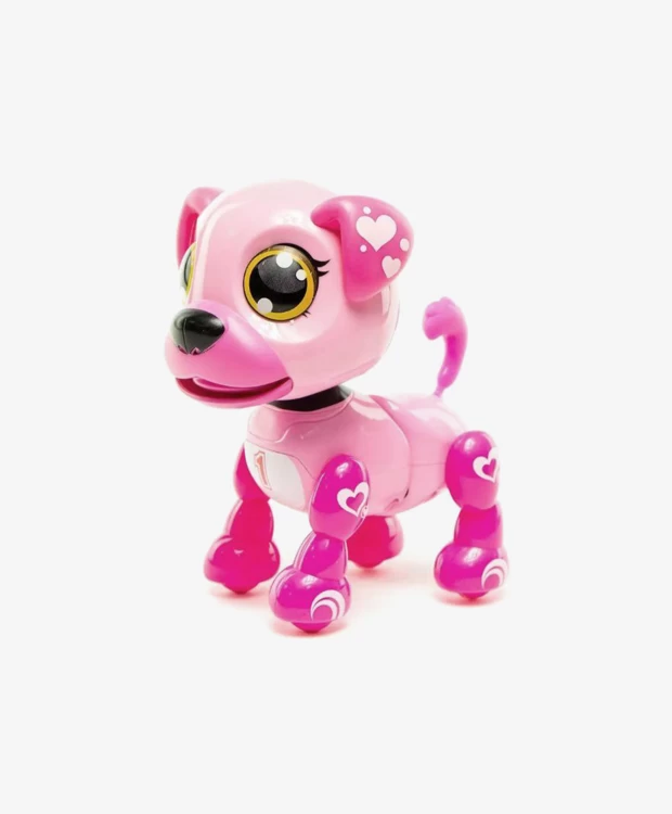 Интерактивная игрушка 1TOY Робо-щенок розовый игрушка 1toy робо крокодил на ик управлении