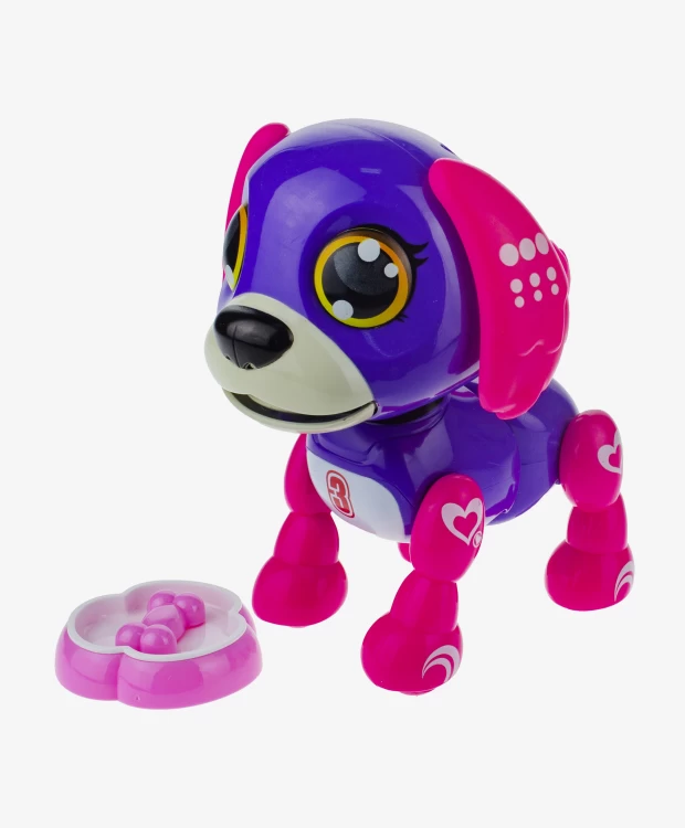 Интерактивная игрушка 1TOY Робо-щенок фиолетовый игрушка интерактивная 1toy робо котенок бело розовый