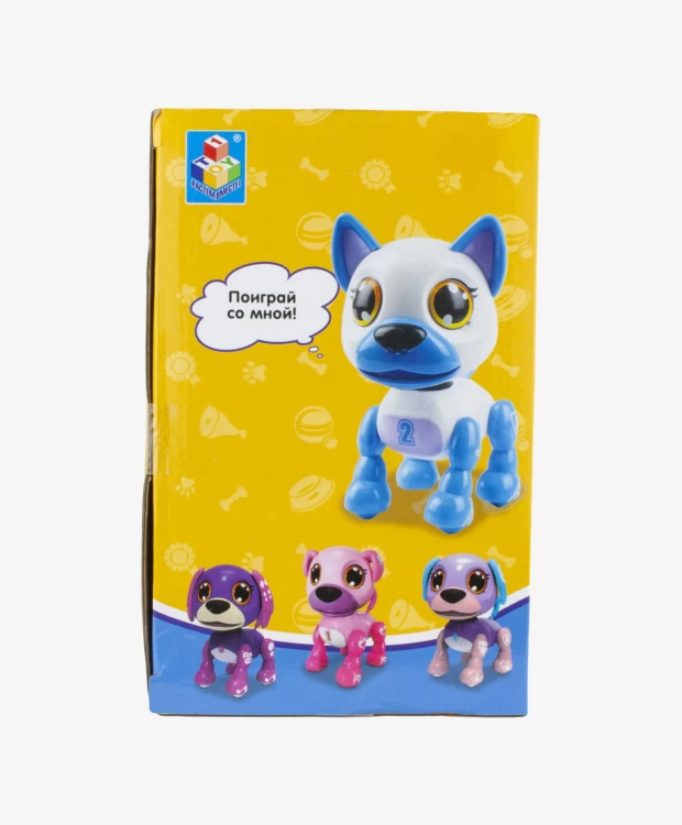 Интерактивная игрушка 1TOY Робо-щенок фиолетовый