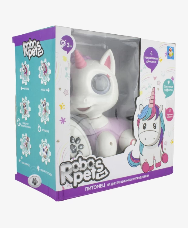 Игрушка интерактивная 1TOY Robo Pets Единорог