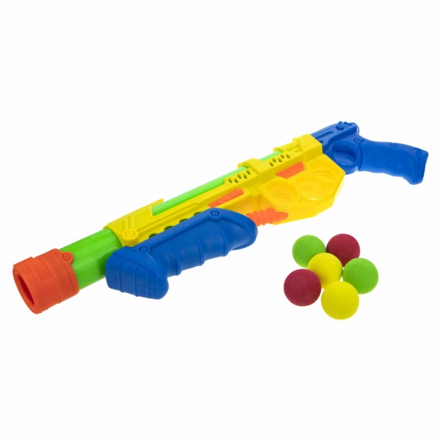 

1toy Street Battle игр оружие 2в1 водное с мягкими шариками (43 см, в компл. 6 шар. 2,8 см), коробка
