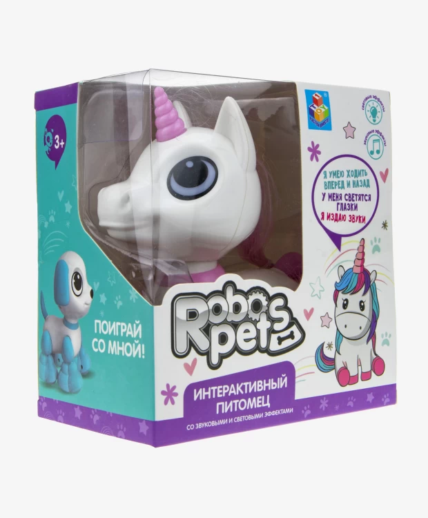 Интерактивная игрушка 1TOY Робо-единорог розовый
