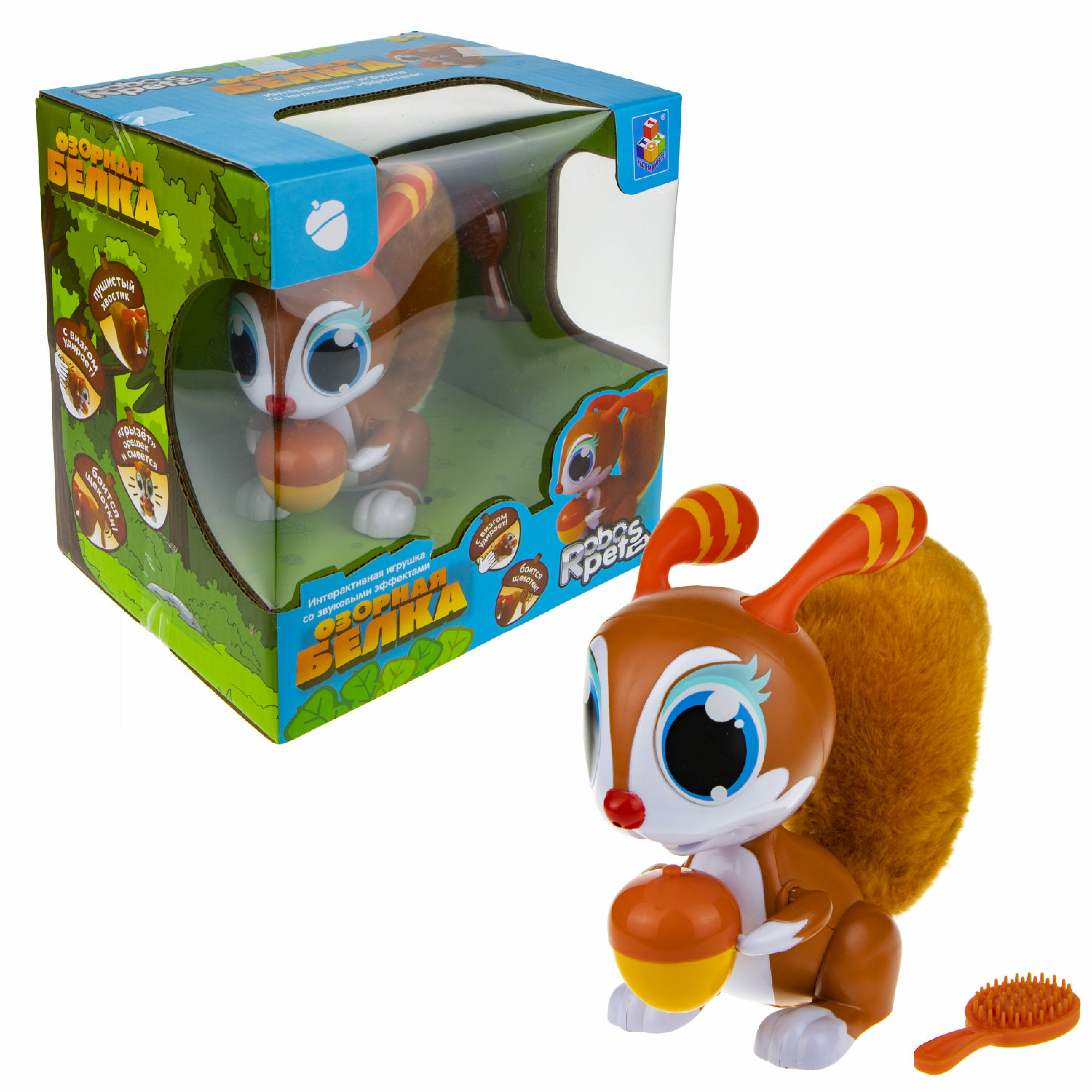 

1TOY RoboPets Озорная белка интерактивная, Т19036