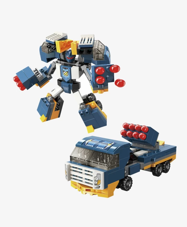 конструктор 1toy blockformers transbot хаммер айронкоп Конструктор 1TOY Blockformers Transbot Ураган-Скайбот