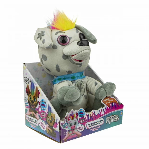 1TOY RoboPets Собака  Рокси  плюшевая интерактивная