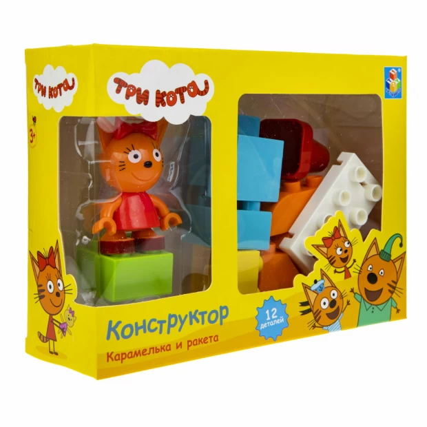 фото 1toy конструктор «карамелька и ракета» три кота