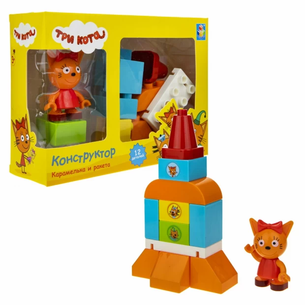 фото 1toy конструктор «карамелька и ракета» три кота