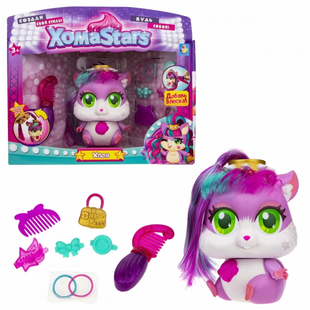 фото 1toy игровой набор стильные питомцы хомячок хлоя с "растущими" волосами