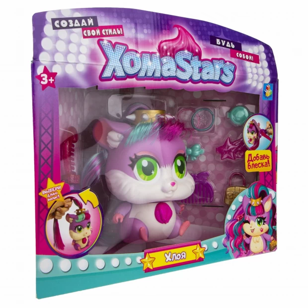 фото 1toy игровой набор стильные питомцы хомячок хлоя с "растущими" волосами