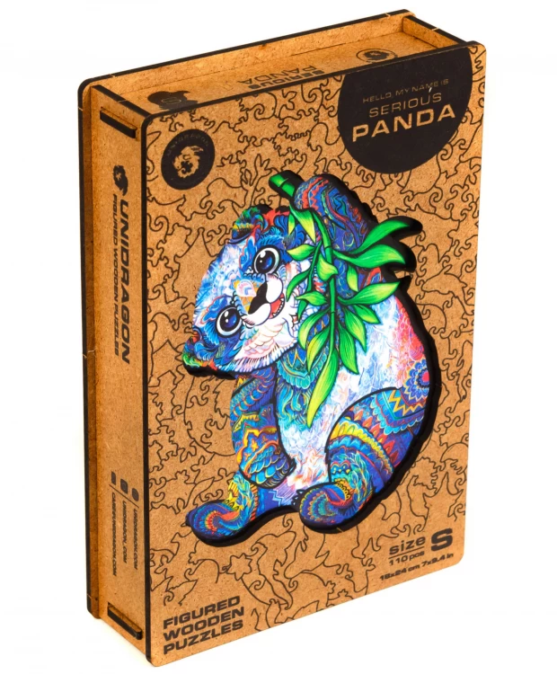 Фигурный пазл Серьезная панда S