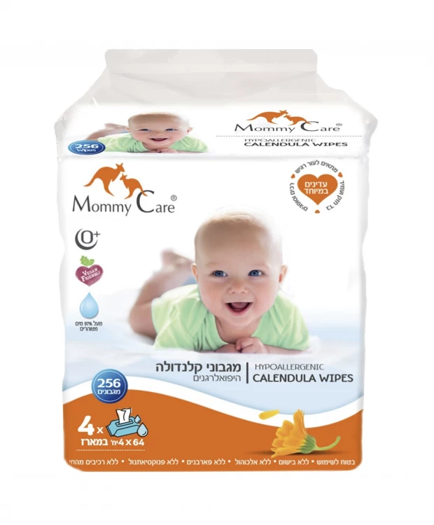 Mommy Care Детские влажные салфетки с экстрактом календулы 0+, 256 шт
