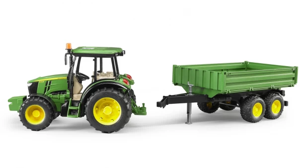 Bruder Трактор с прицепом  John Deere 5115M