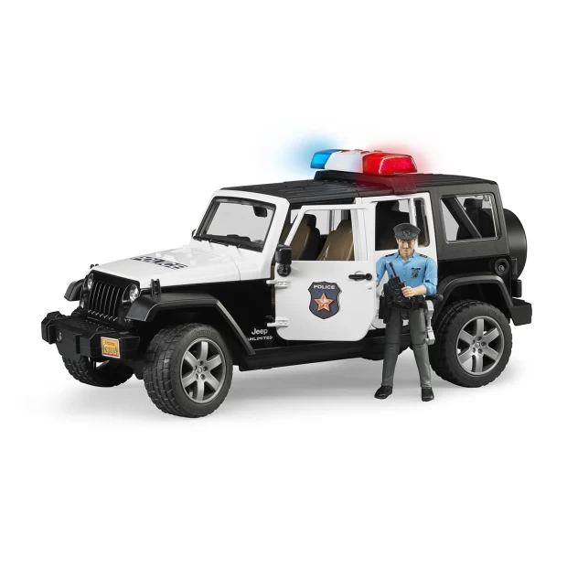 Bruder Внедорожник полицейский с фигуркой Jeep Wrangler Unlimited Rubicon bruder внедорожник jeep wrangler unlimited rubicon