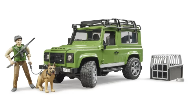 

Bruder Внедорожник Land Rover Defender с фигуркой и собакой