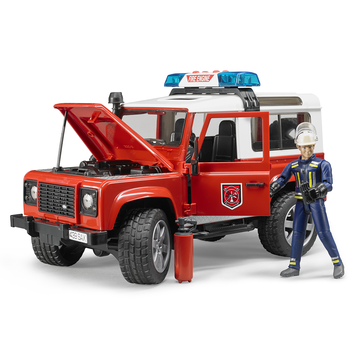 Bruder Внедорожник пожарный Land Rover Defender Station Wagon с фигуркой 02-596 - фото 2
