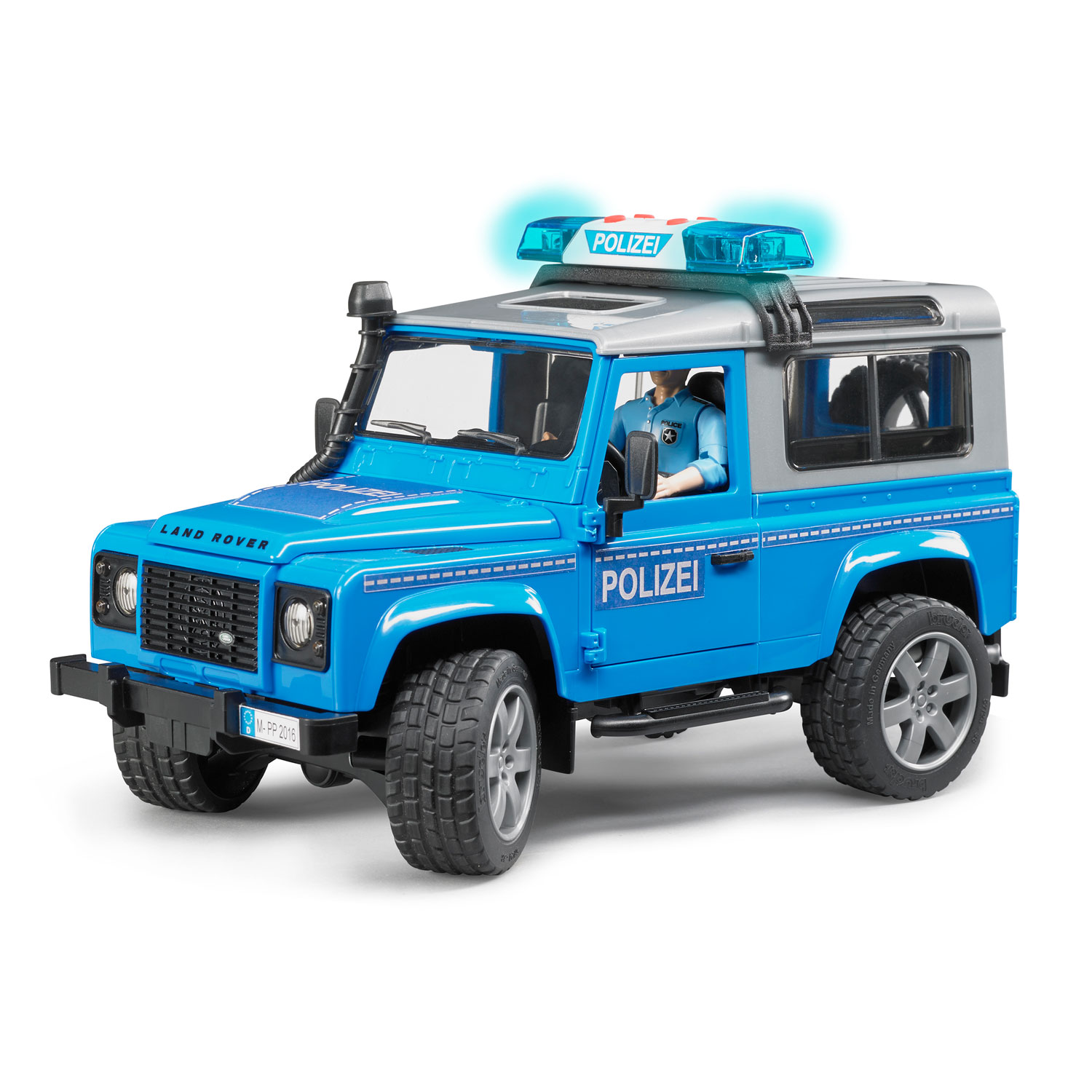 Bruder Внедорожник полицейский Land Rover Defender Station Wagon с фигуркой 02-597 - фото 2