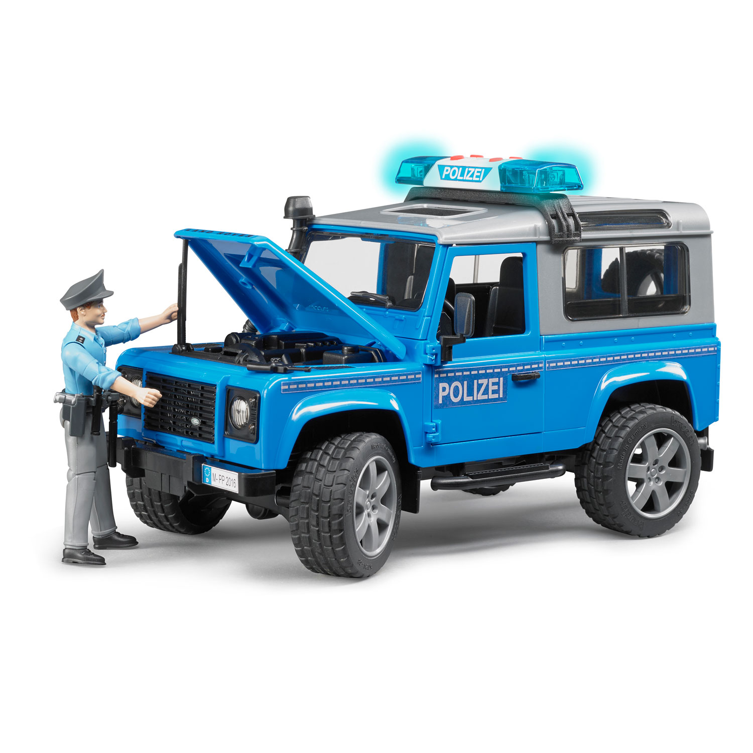 Bruder Внедорожник полицейский Land Rover Defender Station Wagon с фигуркой 02-597 - фото 4