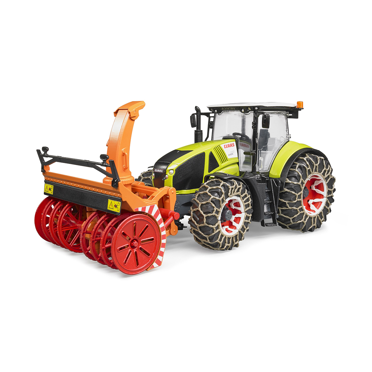 

Bruder Трактор c цепями и снегоочистителем Claas Axion 950, 03-017