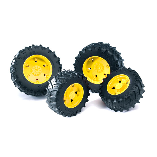 Bruder Шины для системы сдвоенных колёс с жёлтыми дисками
