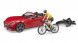 Bruder Спортивный автомобиль Roadster с фигуркой и велосипедом