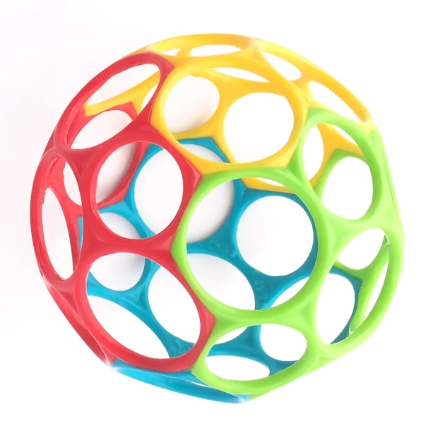 Bright Starts Развивающая игрушка: мяч Oball  (красный/синий/зеленый/желтый)