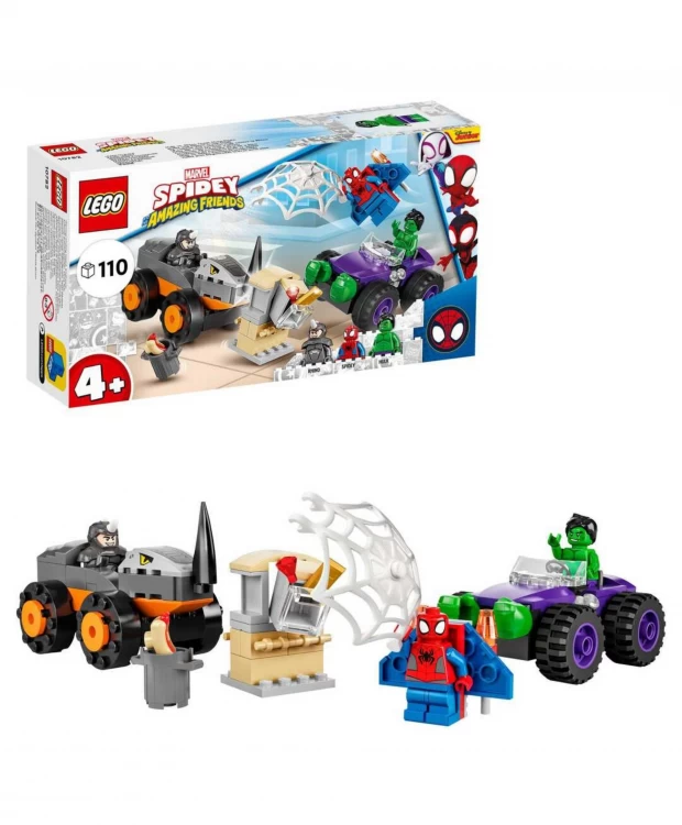 

LEGO Spidey Конструктор Схватка Халка и Носорога на грузовиках