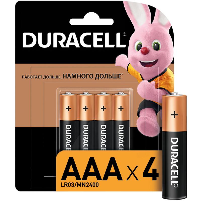 Батарейки DURACELL BASIC ААA/LR03-4BL 111690