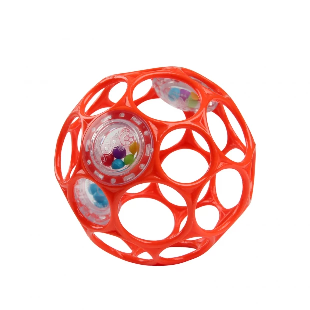 Bright Starts Развивающая игрушка: мяч Oball с погремушкой (красный)