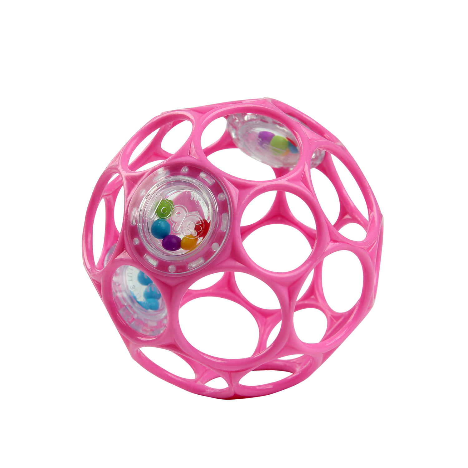 фото Bright starts развивающая игрушка: мяч oball с погремушкой (розовый)