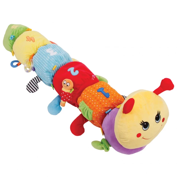 Мягкая игрушка погремушка для новорожденного Гусеница Мари