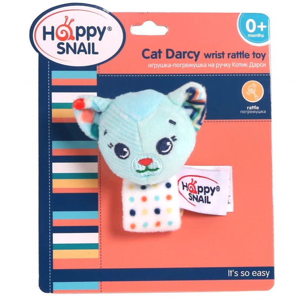 Погремушка на ручку Happy Snail Котик Дарси