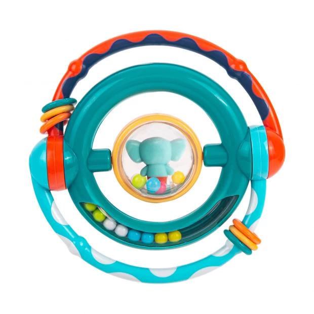 фото Игрушка погремушка для новорожденного сфера happy snail