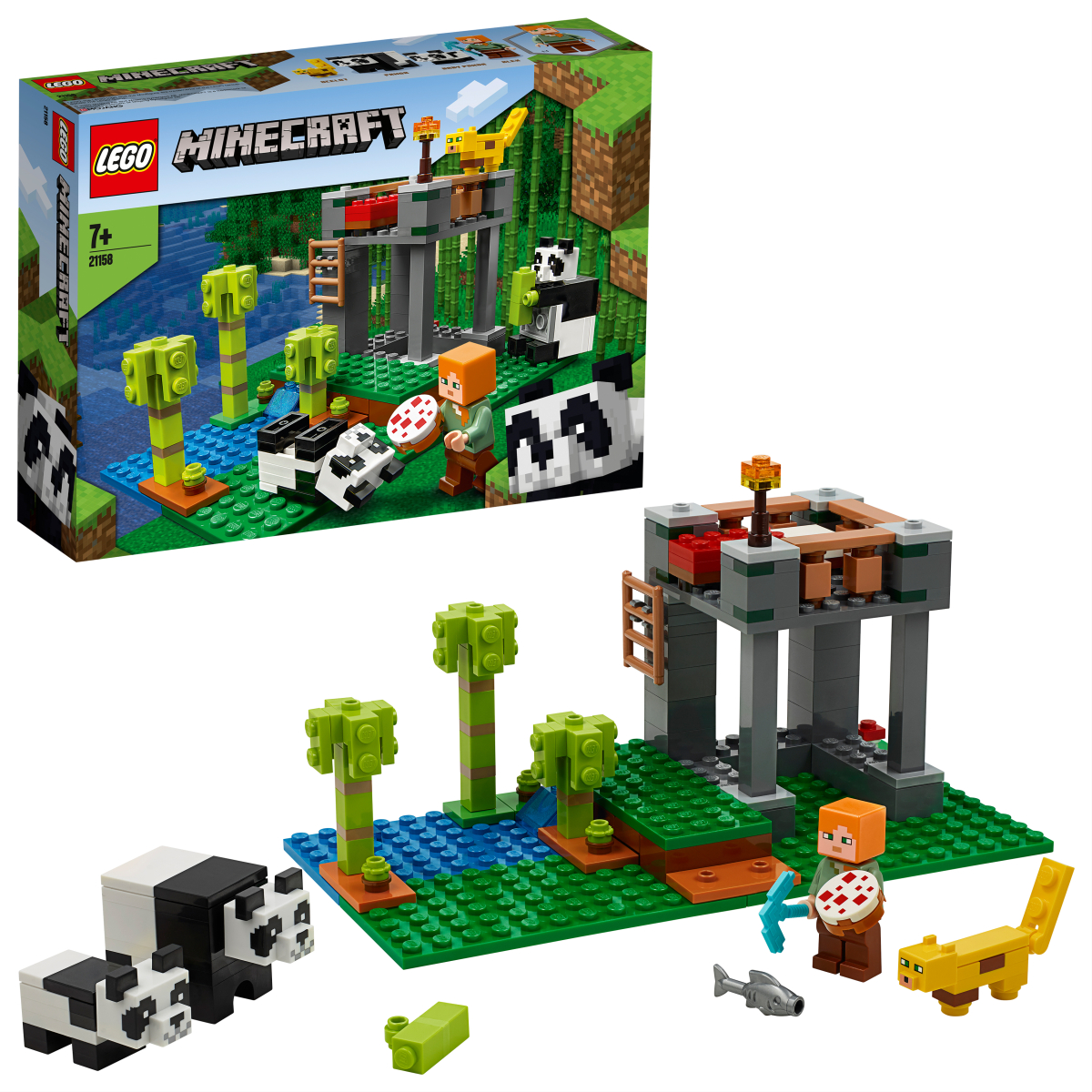 LEGO Minecraft Конструктор "Питомник панд" 21158 - фото 1