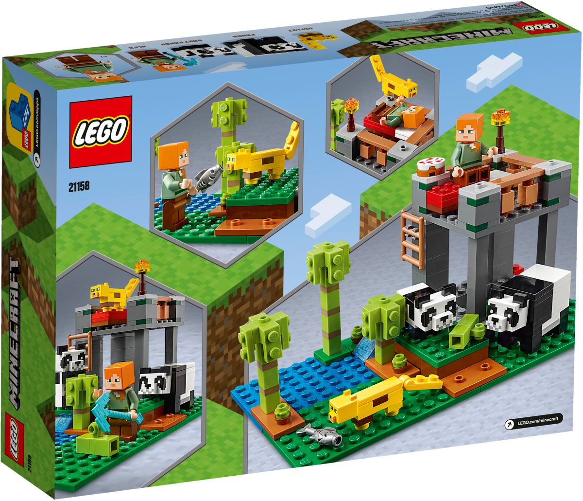 LEGO Minecraft Конструктор "Питомник панд" 21158 - фото 3