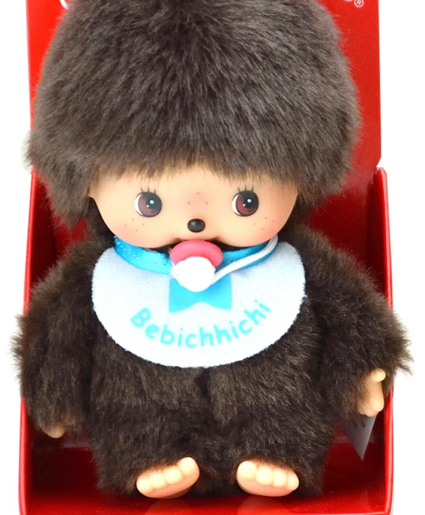 фото Бэбичичи 15 см мальчик в голубом слюнявчике monchhichi