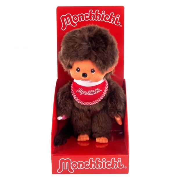

Monchhichi 20 см мальчик в красном слюнявчике